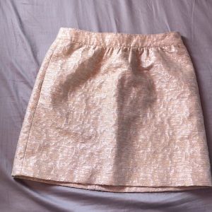 Loft champagne and silver wool blend skirt